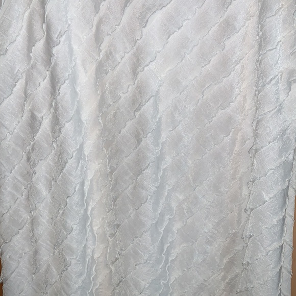 Like new! Ruffled Tank Top with Beaded Neckline - Picture 2 of 9